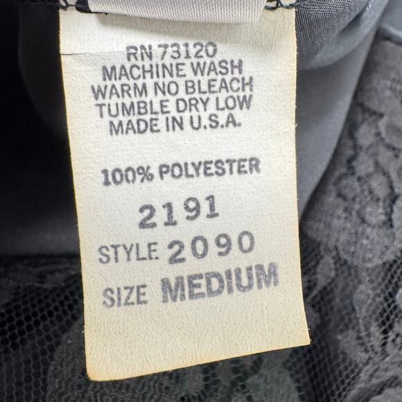 Vintage Frederick's of Hollywood Women's 100% Polyester Lace Boxy Sexy Shirt M - Picture 4 of 5